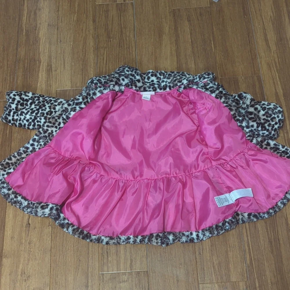Juicy Couture Faux Fur Cheetah Leopard Print Button Up Jacket